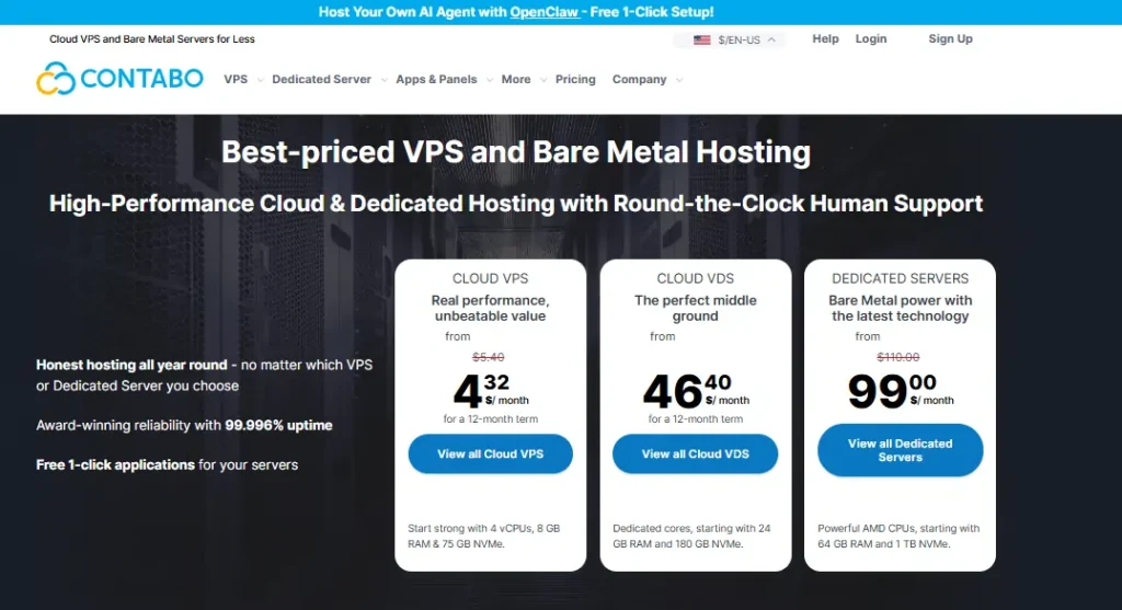 6 Best VPS for MetaTrader 5: MT5 Hosting Compared for Traders 5 Contabo