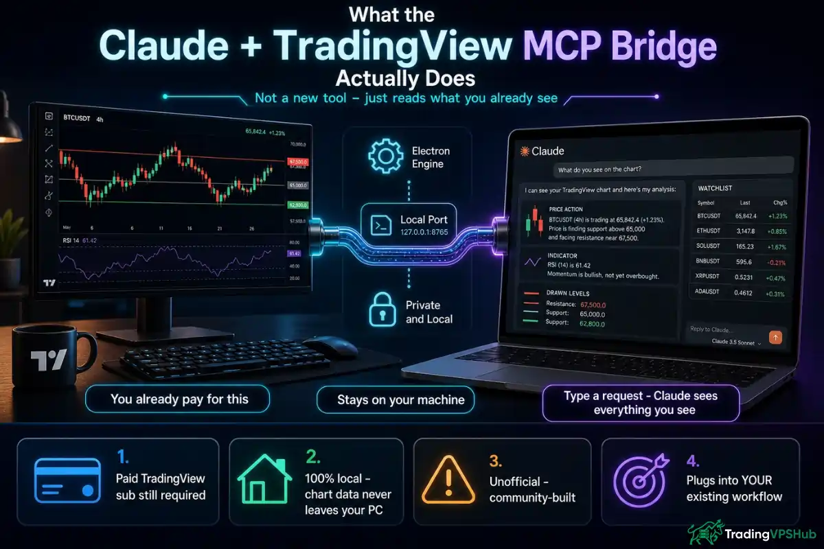 How to Connect Claude AI to TradingView With MCP in 2026 3 Claude TradingView MCP bridge workflow overview