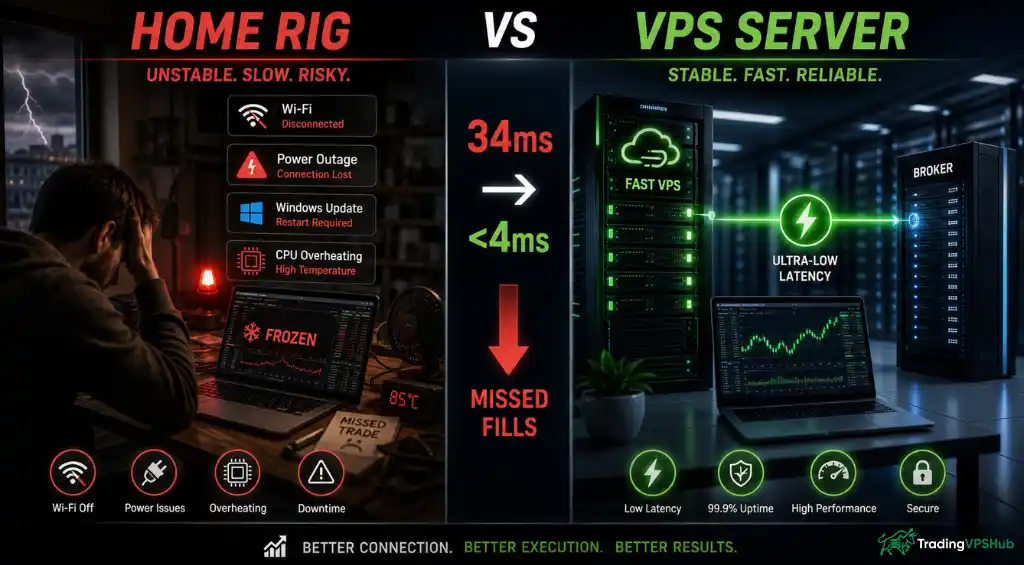 Forex scalping VPS reducing broker execution latency