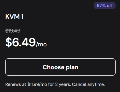 Hostinger VPS Pricing 2026: All KVM Plans and Renewal Costs 3 Hostinger VPS KVM 1 Plan