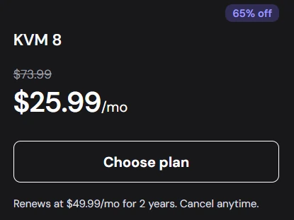 Hostinger VPS Pricing 2026: All KVM Plans and Renewal Costs 6 Hostinger VPS KVM 8 Plan