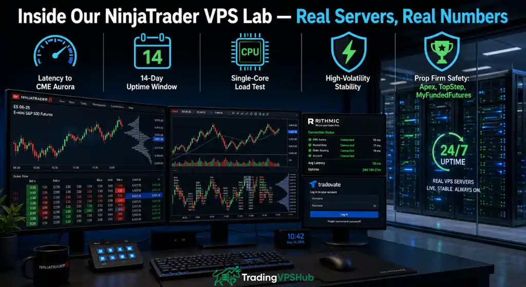 6 Best VPS for NinjaTrader in 2026: Reviewed and Ranked 3 NinjaTrader VPS undergoing performance and stability testing