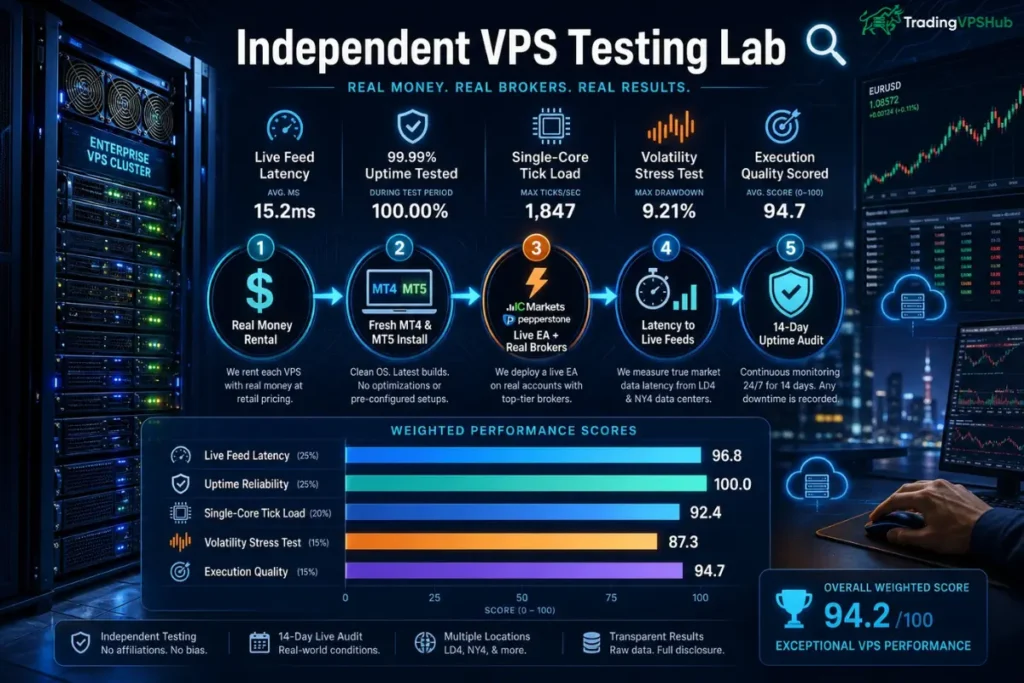 Scalping VPS performance testing with live trading