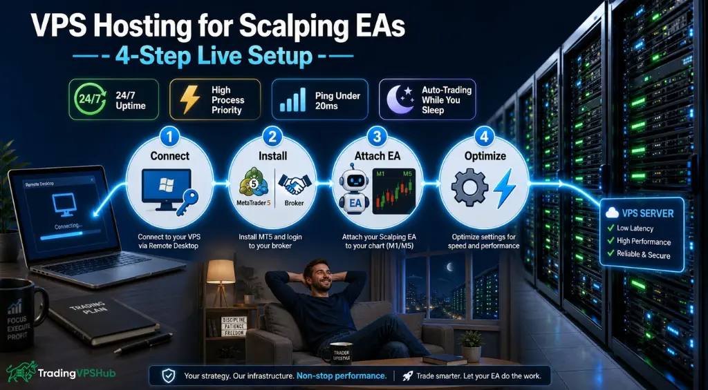Scalping server setup with MT5 Remote Desktop