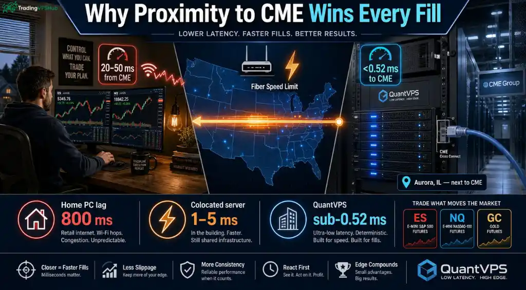 Chicago server proximity improves CME futures execution speed