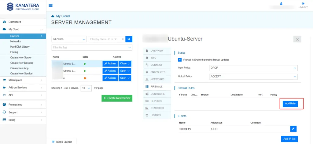 Kamatera Coupon 2026: Claim 30 Days Free Trial + $100 VPS Credit 6 Kamatera Cloud Firewall