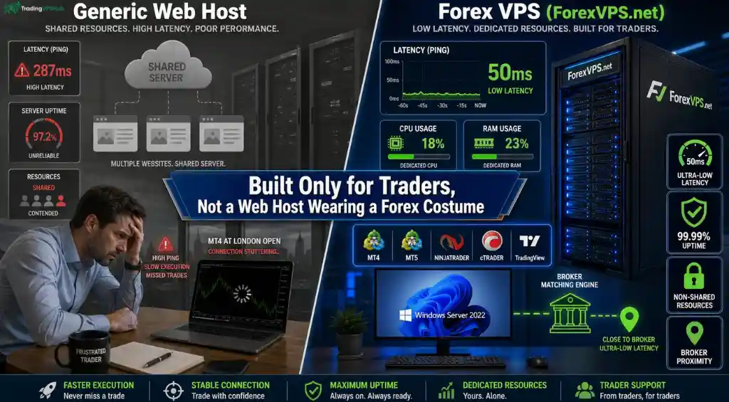 ForexVPS.net Review: 1.1ms Latency and 100% Uptime Tested 2 Trader-focused Forex VPS with dedicated server resources